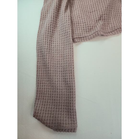 Urban Outfitters Out From Under Twist Front Thermal Top Pink L Cozy Y2K Cottage - Picture 9 of 14